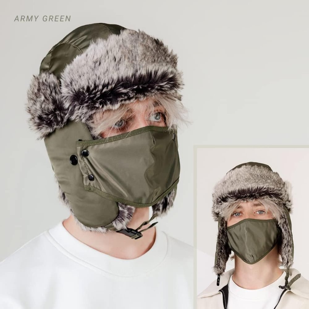 Waterproof Winter Trapper s Unisex Premium Strength Ear Flap Chin Strap Cold